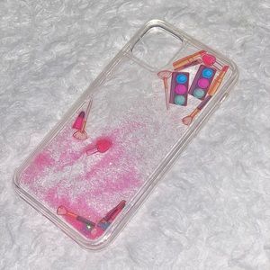 ✨NEW: iPhone 11 Pro Max - 💄Makeup / Pink glitter Phonecase cover✨